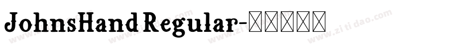 JohnsHand Regular字体转换